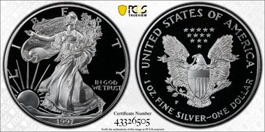 1997-P $1 Silver Eagle PR69DCAM