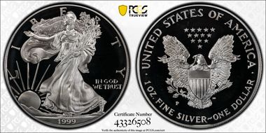 1999-P $1 Silver Eagle PR69DCAM