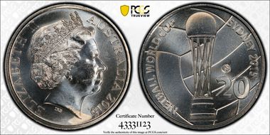 2015-S 20C Netball World Cup Counterstamp MS65