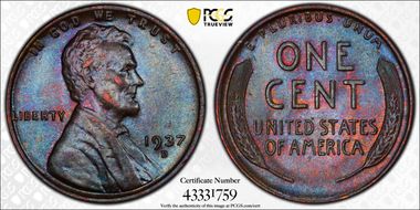 1937-D 1C MS65BN