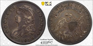 1819/8 50C Large 9 XF40