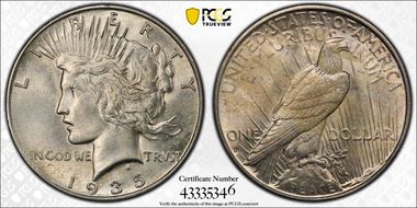 1935-S $1 AU58