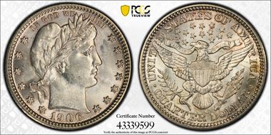 1906-O 25C MS63