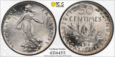 1916 50C Gad-420 F-190 MS66