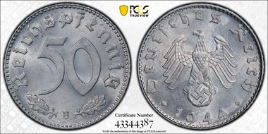 1944-B 50 Pfg J-372 MS64