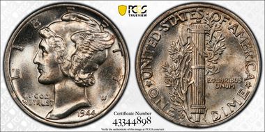 1944-D/D 10C RPM, FS-501 MS66FB