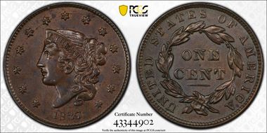 1837 1C N-5 MS62BN