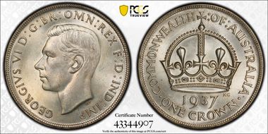 1937 Crown KM-34  Ag MS64