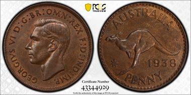 1938 (m) 1D MS64BN