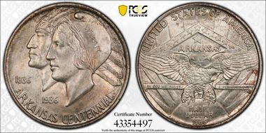 1935 50C Arkansas MS66+