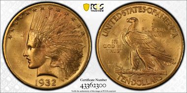 1932 $10 MS64+
