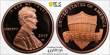 2019-W 1C Shield PR68DCAM