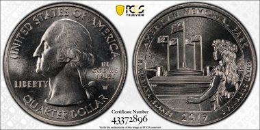 2019-W 25C American Memorial NP MS67