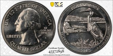 2015-S 25C Bombay Hook NP MS66