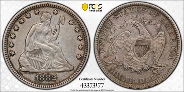 1882 25C XF45