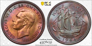 1944 1/2D S-4115 MS65RB