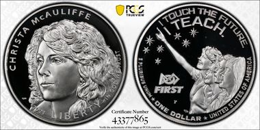 2021-P $1 Christa McAuliffe PR69DCAM