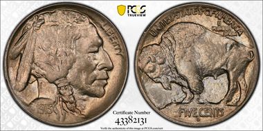 1913-D 5C Type 1 MS63