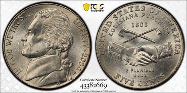 2004-P 5C Peace Medal MS64