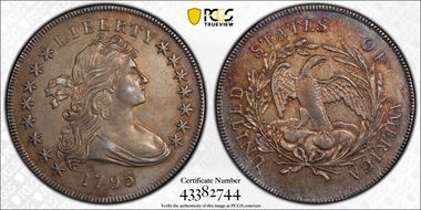 1795 $1 Draped Bust, Centered N1