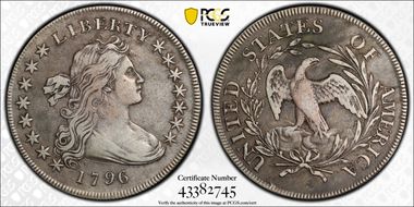 1796 $1 Small Date, Large Letters N1