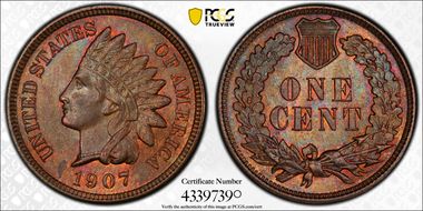 1907 1C MS63BN