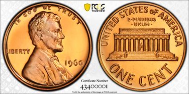 1960 1C Small Date PR63CAM