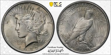 1922 $1 MS64