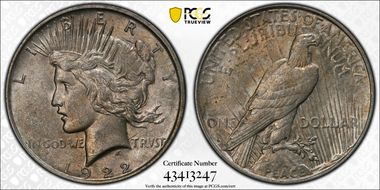 1922-D $1 AU50