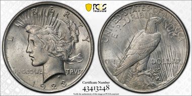 1923 $1 MS62