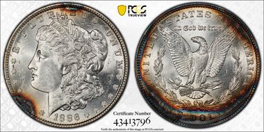 1886 $1 MS62