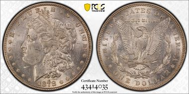 1878 7TF $1 Reverse of 1879 AU58