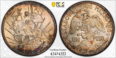 1911 Peso Caballito KM-453 Long Ray MS66