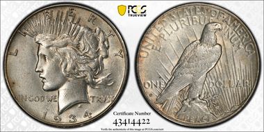 1934-S $1 AU53
