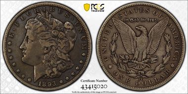 1893-CC $1 VF20