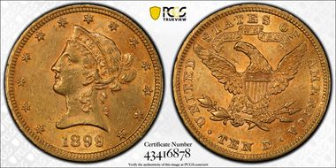 1899 $10 MS61