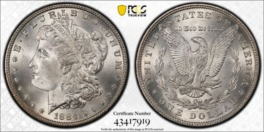 1884 $1 MS66