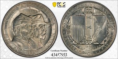 1936 50C Gettysburg MS64