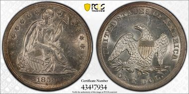 1859-O $1 MS62