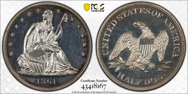 1861 50C PR62