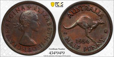 1954 Y. (p) 1/2D PR62BN