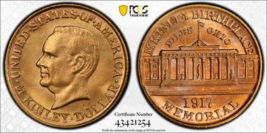 1917 G$1 McKinley MS64