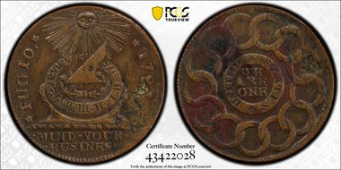 1787 Fugio 1C United States, Newman 8-B N1BN