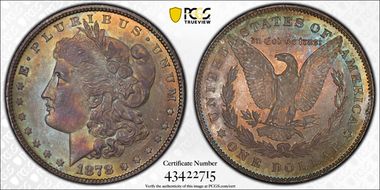 1878 7TF $1 Reverse of 1878 MS62