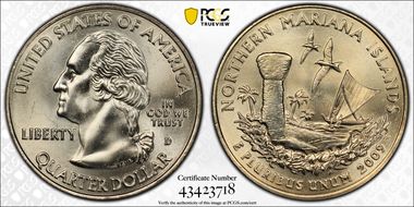 2009-D 25C Northern Mariana Islands MS66