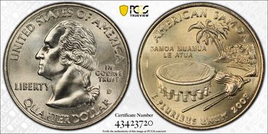 2009-D 25C American Samoa MS65