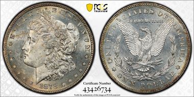 1878 7TF $1 Reverse of 1878 MS62