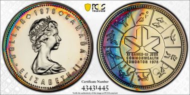 1978 S$1 Commonwealth Games Ag SP68
