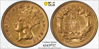 1878 $3 AU55