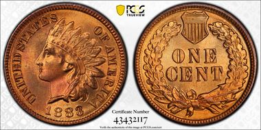1883 1C MS65RB